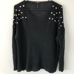 Nollie Black Oversized Studded Sweater